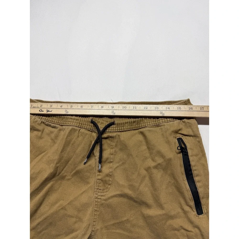 WXYZ Los Angeles Jogger Pants Mens Large‎ Khaki Cotton Tapered Leg Cargo Pockets
